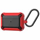 Wireless Earphones Shockproof Bumblebee Armor Silicone Protective Case For AirPods Pro(Red+Black) - 1