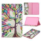 For Galaxy Tab A 8.0 (2019) T290 Colored Drawing Pattern Horizontal Flip Leather Case with Holder & Card Slots & Wallet(Tree of Life) - 1