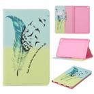 For Galaxy Tab A 8.0 (2019) T290 Colored Drawing Pattern Horizontal Flip Leather Case with Holder & Card Slots & Wallet(Feather Bird) - 1