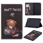 For Galaxy Tab A 8.0 (2019) T290 Colored Drawing Pattern Horizontal Flip Leather Case with Holder & Card Slots & Wallet(Bear) - 1