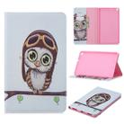 For Galaxy Tab A 8.0 (2019) T290 Colored Drawing Pattern Horizontal Flip Leather Case with Holder & Card Slots & Wallet(Owl) - 1