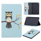 For Galaxy Tab A 8.0 (2019) T290 Colored Drawing Pattern Horizontal Flip Leather Case with Holder & Card Slots & Wallet(Eagle on The Tree) - 1