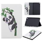 For Galaxy Tab A 8.0 (2019) T290 Colored Drawing Pattern Horizontal Flip Leather Case with Holder & Card Slots & Wallet(Panda and Bamboo) - 1