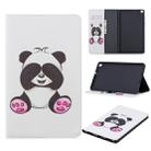 For Galaxy Tab A 8.0 (2019) T290 Colored Drawing Pattern Horizontal Flip Leather Case with Holder & Card Slots & Wallet(Panda) - 1