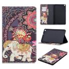 For Galaxy Tab A 8.0 (2019) T290 Colored Drawing Pattern Horizontal Flip Leather Case with Holder & Card Slots & Wallet(Flower Elephant) - 1
