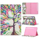 For Galaxy Tab S6 T860 / T865 Colored Drawing Pattern Horizontal Flip Leather Case with Holder & Card Slots & Wallet(Tree of Life) - 1