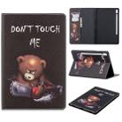 For Galaxy Tab S6 T860 / T865 Colored Drawing Pattern Horizontal Flip Leather Case with Holder & Card Slots & Wallet(Bear) - 1