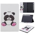 For Galaxy Tab S6 T860 / T865 Colored Drawing Pattern Horizontal Flip Leather Case with Holder & Card Slots & Wallet(Panda) - 1