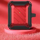 Wireless Earphones Shockproof Bumblebee Twill Silicone Protective Case For AirPods 1/2(Black Red) - 1