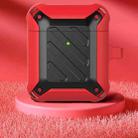 Wireless Earphones Shockproof Bumblebee Twill Silicone Protective Case For AirPods 1/2(Red Black) - 1
