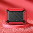 Wireless Earphones Shockproof Bumblebee Twill Silicone Protective Case For AirPods Pro(Red Black) - 1