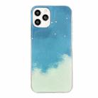 For iPhone 12 mini Watercolor Glitter Pattern Shockproof TPU Protective Case (Verdure) - 1