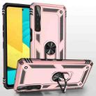 For LG Stylo 7 4G Shockproof TPU + PC Protective Case with 360 Degree Rotating Holder(Rose Gold) - 1