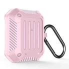 Wireless Earphones Shockproof Carbon Fiber Luggage TPU Protective Case For AirPods 1/2(Pink) - 1