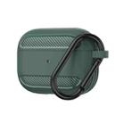 Wireless Earphones Shockproof Carbon Fiber Armor TPU Protective Case For AirPods Pro(Green) - 1