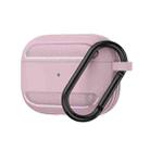 Wireless Earphones Shockproof Carbon Fiber Armor TPU Protective Case For AirPods Pro(Pink) - 1