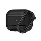 Wireless Earphones Shockproof Carbon Fiber Armor TPU Protective Case For AirPods Pro(Black) - 1