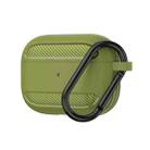 Wireless Earphones Shockproof Carbon Fiber Armor TPU Protective Case For AirPods Pro(Grass Green) - 1