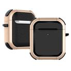 Wireless Earphones Shockproof Thunder Mecha TPU Protective Case For AirPods 1/2(Gold) - 1