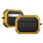 Wireless Earphones Shockproof Thunder Mecha TPU Protective Case For AirPods Pro(Yellow) - 1