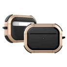 Wireless Earphones Shockproof Thunder Mecha TPU Protective Case For AirPods Pro(Gold) - 1