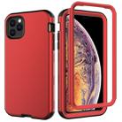 For iPhone 11 Pro 3 in 1 Leather Oil TPU + PC Shockproof Case(Red) - 1