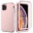 For iPhone 11 Pro Max 3 in 1 Leather Oil TPU + PC Shockproof Case(Rose Gold) - 1