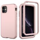 For iPhone 11 3 in 1 Leather Oil TPU + PC Shockproof Case(Rose Gold) - 1