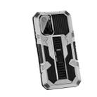 For Xiaomi Redmi Note 10 / 10S Vanguard Warrior All Inclusive Double-color Shockproof TPU + PC Protective Case with Holder(Silver White) - 1