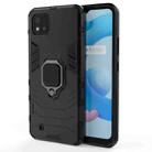 For OPPO Realme C20 PC + TPU Shockproof Protective Case with Magnetic Ring Holder(Black) - 1