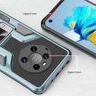 For Huawei Mate 40 Armor 2 in 1 PC + TPU Magnetic Shockproof Case with Foldable Holder(Cyan) - 5