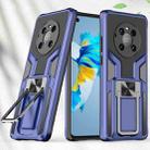 For Huawei Mate 40 Armor 2 in 1 PC + TPU Magnetic Shockproof Case with Foldable Holder(Blue) - 1