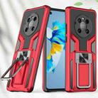 For Huawei Mate 40 Armor 2 in 1 PC + TPU Magnetic Shockproof Case with Foldable Holder(Red) - 1