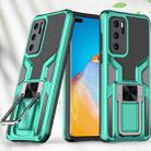For Huawei P40 Armor 2 in 1 PC + TPU Magnetic Shockproof Case with Foldable Holder(Green) - 1