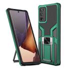 For Samsung Galaxy Note20 Armor 2 in 1 PC + TPU Magnetic Shockproof Case with Foldable Holder(Green) - 1