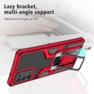 For Samsung Galaxy Note20 Armor 2 in 1 PC + TPU Magnetic Shockproof Case with Foldable Holder(Red) - 4