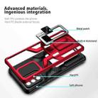 For Samsung Galaxy Note20 Armor 2 in 1 PC + TPU Magnetic Shockproof Case with Foldable Holder(Red) - 6