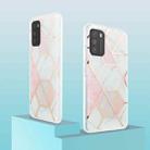 For Xiaomi Poco M3 / Note 9 4G / Redmi 9 Power / Redmi 9T 3D Electroplating Marble Pattern TPU Protective Case(Pink White) - 2