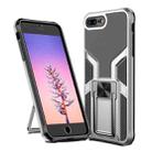 Armor 2 in 1 PC + TPU Magnetic Shockproof Case with Foldable Holder For iPhone 7 Plus / 8 Plus(Silver) - 1