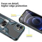 For iPhone 12 mini Armor 2 in 1 PC + TPU Magnetic Shockproof Case with Foldable Holder (Cyan) - 5