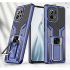 For Xiaomi Mi 11 Armor 2 in 1 PC + TPU Magnetic Shockproof Case with Foldable Holder(Blue) - 1