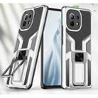 For Xiaomi Mi 11 Armor 2 in 1 PC + TPU Magnetic Shockproof Case with Foldable Holder(Silver) - 1