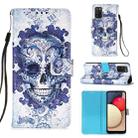 For Samsung Galaxy A02s(US Version) 3D Painting Horizontal Flip Leather Case with Holder & Card Slot & Wallet & Lanyard(Cloud Ghost Head) - 1