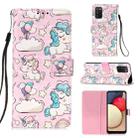 For Samsung Galaxy A02s(US Version) 3D Painting Horizontal Flip Leather Case with Holder & Card Slot & Wallet & Lanyard(Pink Pony) - 1