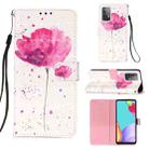 For Samsung Galaxy A52 5G / 4G 3D Painting Horizontal Flip Leather Case with Holder & Card Slot & Wallet & Lanyard(Pink Flower) - 1