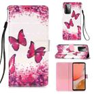 For Samsung Galaxy A72 5G / 4G 3D Painting Horizontal Flip Leather Case with Holder & Card Slot & Wallet & Lanyard(Rose Butterfly) - 1