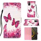 For Xiaomi Poco M3 / Note 9 4G / Redmi 9 Power 3D Painting Horizontal Flip Leather Case with Holder & Card Slot & Wallet & Lanyard(Rose Butterfly) - 1