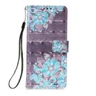 For Xiaomi Poco M3 / Note 9 4G / Redmi 9 Power 3D Painting Horizontal Flip Leather Case with Holder & Card Slot & Wallet & Lanyard(Blue Flower) - 2