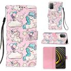 For Xiaomi Poco M3 / Note 9 4G / Redmi 9 Power 3D Painting Horizontal Flip Leather Case with Holder & Card Slot & Wallet & Lanyard(Pink Pony) - 1