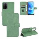 For OPPO A55 5G Solid Color Skin Feel Magnetic Buckle Horizontal Flip Calf Texture PU Leather Case with Holder & Card Slots & Wallet(Green) - 1